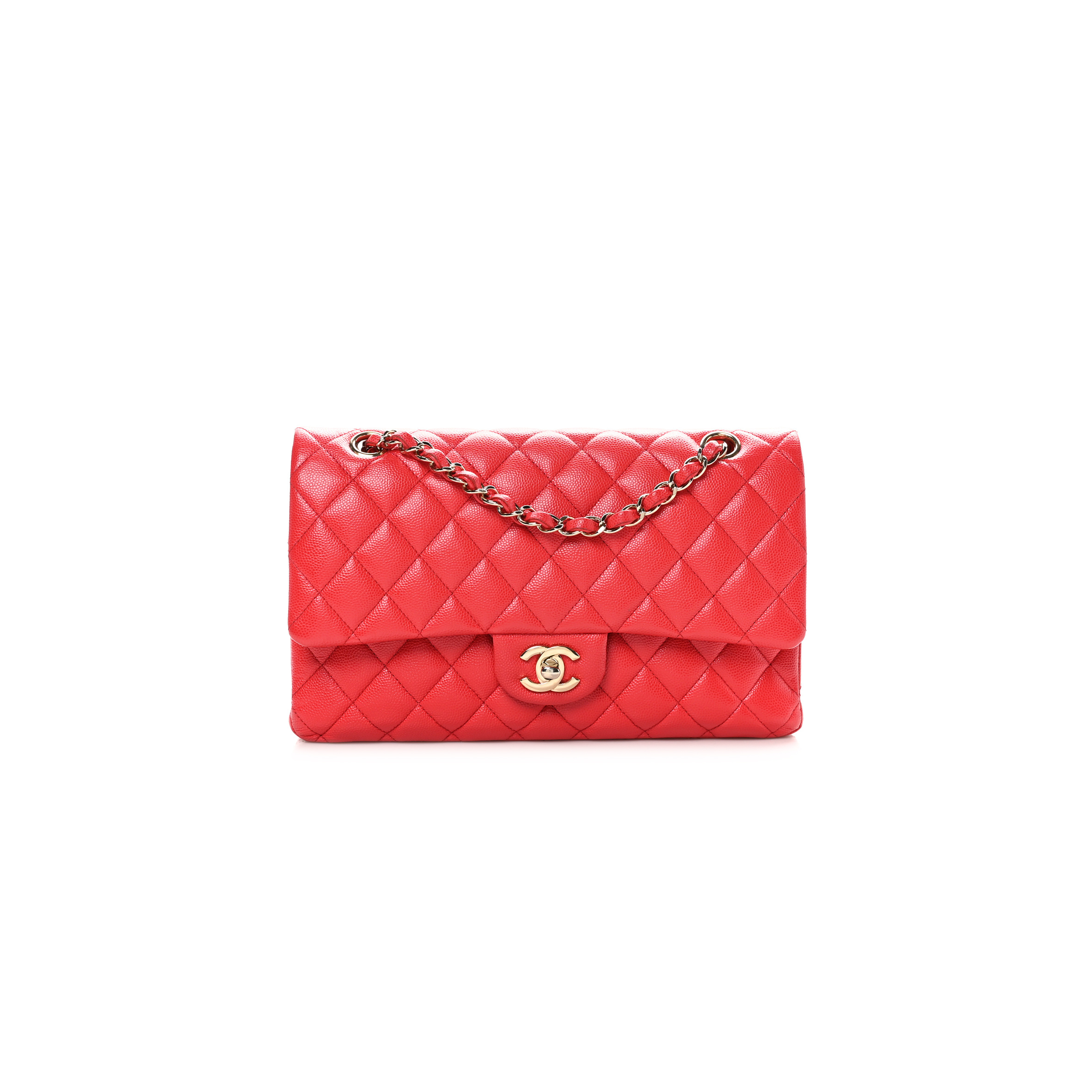 CHANEL CAVIAR QUILTED MEDIUM DOUBLE FLAP 1629268 (25*15*6cm)
